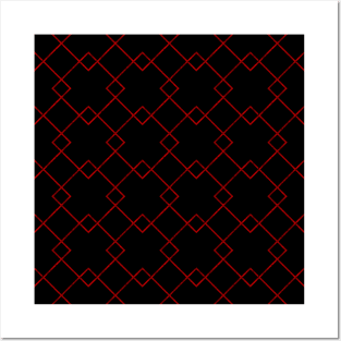 Red Lines Pattern Posters and Art